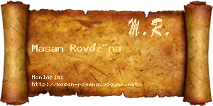 Masan Rovéna névjegykártya